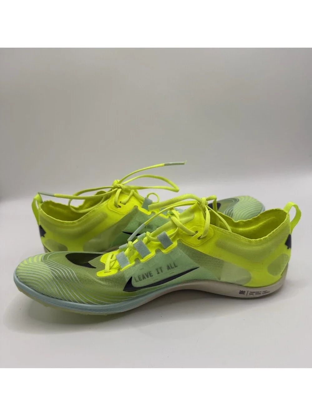 Nike Zoom Victory Waffle 5 Volt Green Black Mint Foam Men's Track Shoes Sz 9.5